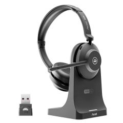 Casque Axtel One BT avec dongle USB-A et socle de charge