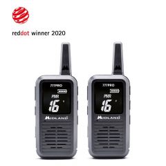 Midland 777 Pro talkie-walkie PMR446 LPD avec écran EDD blanc