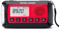 Midland ER100 – Radio d’urgence multifonction avec panneau solaire et batterie de secours