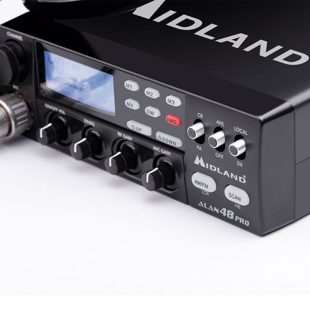 Radio CB Midland Alan 48 Pro C422.16 multibande avec écran rétroéclairé