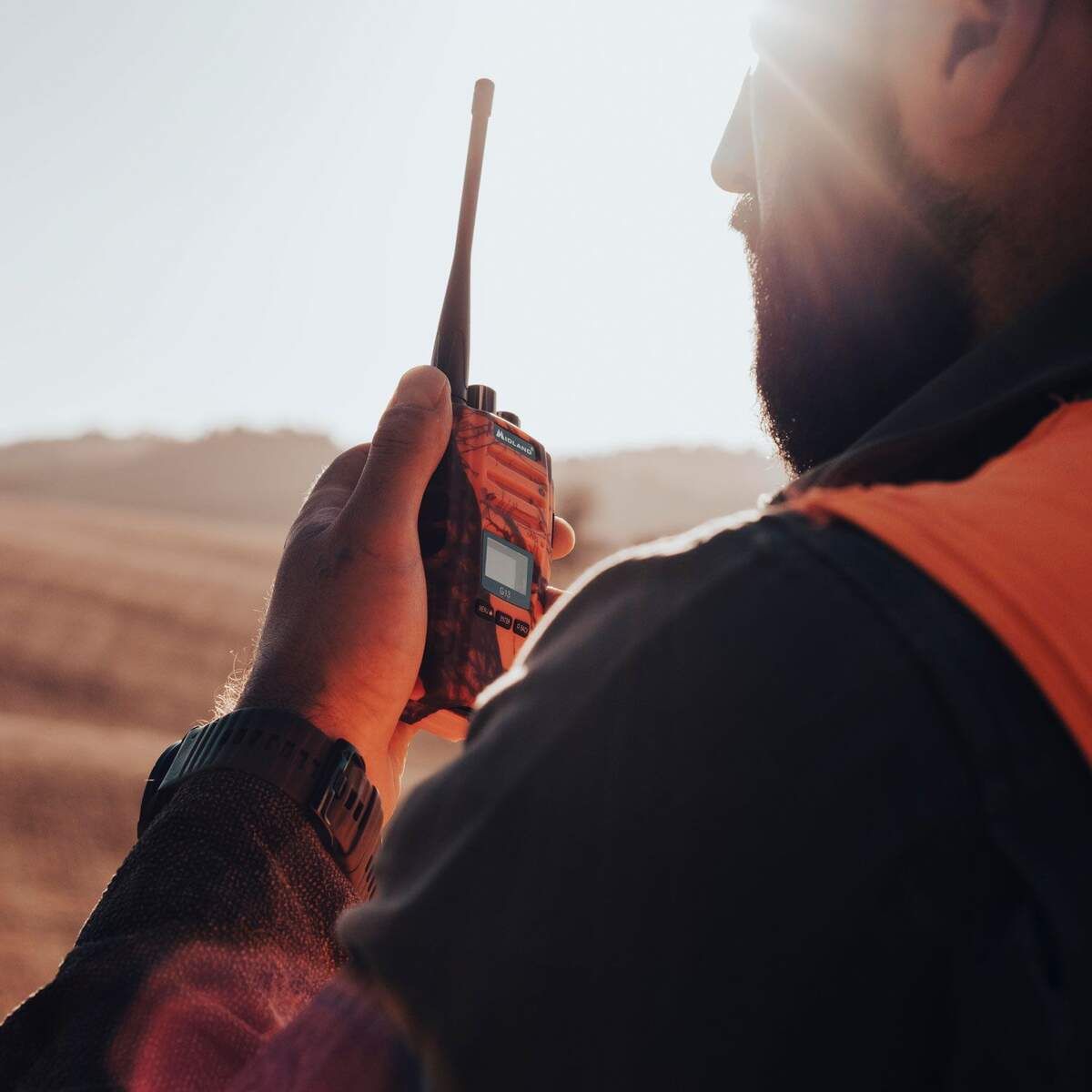 Midland G13 Blaze talkie-walkie chasse camouflage orange haute visibilité